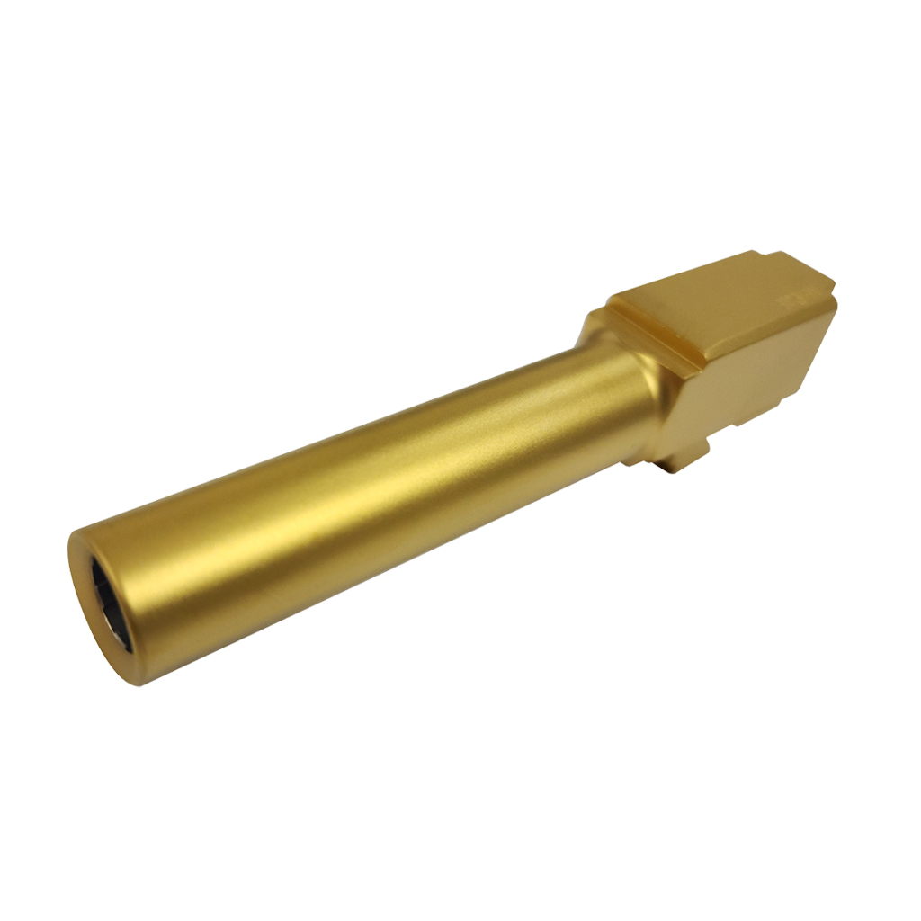 Upgrade your Glock with the Gold TiN Glock 19 Barrel. Precision-engineered with match grade tolerancing